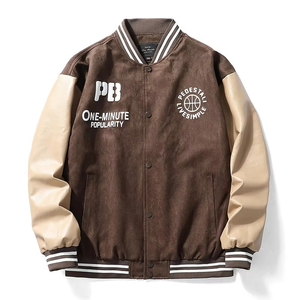<b>Men's</b> Trendy Puffer <b>Jacket</b> Wholesale <b>Canvas</b> Print Baseball <b>Jacket</b> Casual Varsity College Style Fashionable Winter Coat <b>for</b> <b>Men</b> - Product Image 3