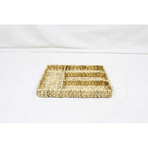 Cesta de Almacenamiento Rectangular de Ratán Natural Hecha a Mano, Bandeja Organizadora Multiusos Rústica y Ecológica para el Hogar, Cocina y Sala de Estar - Product Image 5