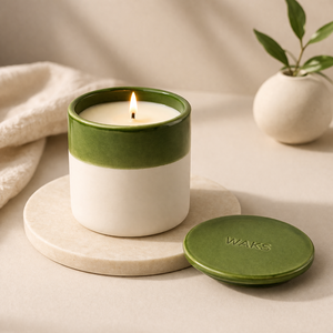 Recipiente de Cerámica Premium para Velas, Acabado Liso Tipo Piedra, Una Sola Mecha, Larga Duración, Diseño Minimalista, Decoración de Lujo para el Hogar - Product Image 5