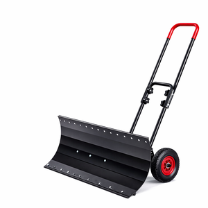 Pousse-neige robuste à lame en acier de 40 po avec roues, pelle à neige à manche réglable pour allée et usage extérieur ODGWTO021 - Product Image 1