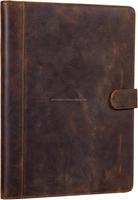 Porte-documents exécutif personnalisé en cuir véritable, élégant et vintage, format A4, pour conférences d'affaires, durable