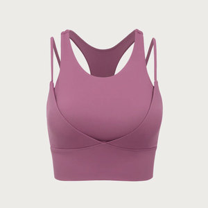 Latest Design Womens Sports Bra Mesh Fabric Sports Wear Custom Made Lady Sports Bra For Adults - Product Image 1