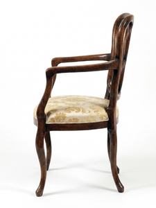 Chaise de salle à manger en bois de style européen avec assise rembourrée en microfibre, design moderne, pieds sculptés pour salles à manger domestiques - Product Image 2