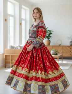 Robes traditionnelles afghanes pour femmes, brodées, manches longues, style Kuchi, haute qualité, prix de gros, faible MOQ, en vente. - Product Image 6