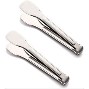 Pinces de cuisine robustes en acier inoxydable, pinces de service polyvalentes de petite taille pour glaçons, sucre, salade, pâtisserie, barbecue - Product Image 1