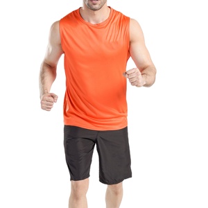 Débardeur en polyester 100% respirant, tricoté, personnalisable OEM pour hommes - Fitness et vêtements décontractés - Product Image 1