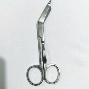 Tijeras Quirúrgicas Manuales MEDIHEAL SURGICAL CORPORATION Full Gold para Vendajes, 5.5 Pulgadas, Borde Recto, Acero Inoxidable, Curvas - Product Image 1