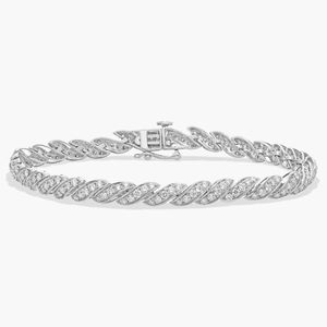 Diamond Slinky Fashion <b>Bracelet</b> in White Gold - Product Image 1