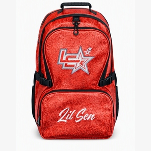 Custom Gold Glitter <b>Waterproof</b> Anti-Theft GPS Cheerleading <b>Backpack</b> Personalized Team Dance Sports School - Product Image 2