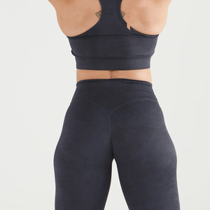 Conjunto de Yoga a Cuadros de 2 Piezas Personalizado para Mujer, Logotipo Personalizado en la Parte Delantera, Sujetador Deportivo Transpirable, Leggings Ligeros, Ropa Deportiva, Venta al Por Mayor OEM - Product Image 4