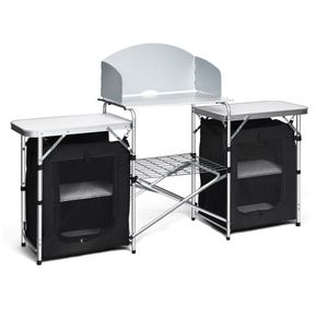 โต๊ะพับสำหรับตั้งแคมป์พร้อมที่เก็บของ โต๊ะกลางแจ้งที่สะดวกสบาย - Product Image 1