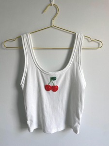 Débardeur en coton tricoté pour femme avec plumes, respirant, écologique, streetwear d'été, vêtements OEM pour commandes en gros - Product Image 2