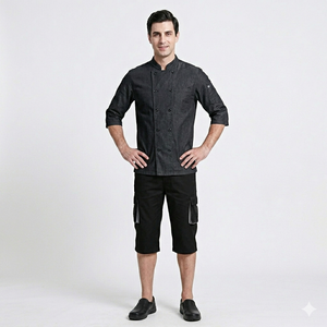 Tablier confortable et respirant en polyester/coton, design dos croisé pour une mobilité totale des hommes. Pour les boulangers attachés à la simplicité et à la fonctionnalité - Product Image 5