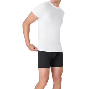 4 Pack Men's Solid <b>White</b> Short Sleeve O-Neck <b>T</b>-<b>Shirt</b> Casual Regular Fit <b>Plain</b> Tee 100% Cotton Breathable 320g - Product Image 4