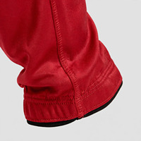 Pantalon de jogging décontracté pour homme en toile de coton 100% rouge, brodé, taille élastique avec cordon de serrage, séchage rapide, poches latérales
