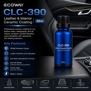 CLC-390 น้ำยาเคลือบเซรามิกป้องกันรังสียูวีสำหรับภายในรถยนต์ ขนาด 30 มล. ทนทานต่อการขัดถูได้ถึง 25000 รอบ สำหรับปกป้องเบาะหนังรถยนต์ - Product Image 2