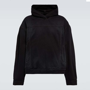 Jeans d'hiver de bonne qualité pour hommes, sweats à capuche en coton, streetwear, coupe classique, denim délavé, impression de logo personnalisée pour garçons - Product Image 1
