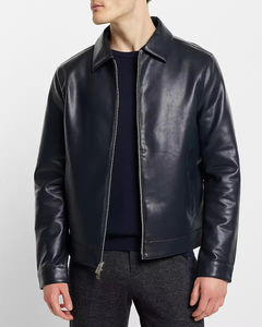 Veste en cuir personnalisée de qualité supérieure, style slim pour homme, tendance 2026, avec 100% de cuir véritable, vêtements chauds - Product Image 6