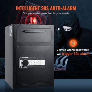 Cassaforte Elettronica con Codice 2.5 Cub, Slot per Deposito, 2 Chiavi di Emergenza, 20.27 X 13.97 X 13.97, Armadietti di Deposito - Product Image 5