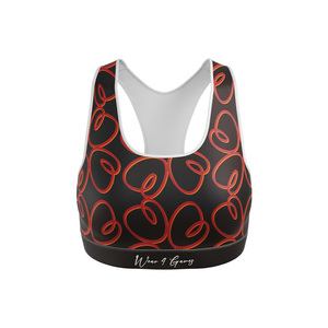 Sujetador deportivo de yoga para mujer con estampado floral, espalda cruzada, soporte medio, transpirable, de elastano y poliéster, sin costuras, para 4 juegos de deportes. - Product Image 2