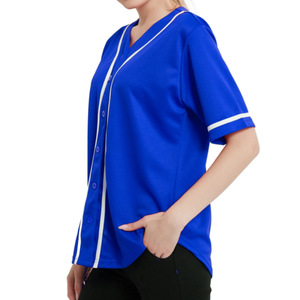 Premium Quality Women's Red <b>Baseball</b> Jersey Shirt Button Down Blank Softball Jersey's Short Sleeve Sports Women Shirts Tops - Product Image 2