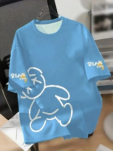 Camiseta Personalizada para Hombre, 100% Algodón Jersey, con Logotipo Frontal, Cómoda, Transpirable, Estilo Casual de Verano, Moda Urbana - Product Image 2