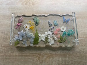 Bandejas de resina epoxi para el hogar y hoteles con diseño floral - Product Image 2