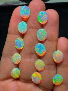 Natural Ethiopian Opal Faceted Oval Cut Multi <b>Fire</b> Loose Gemstone Welo Opal Calibrated <b>Stones</b> Jewelry Making Supplies - Product Image 3