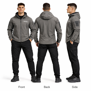 Chaqueta Impermeable para Hombre, Cortavientos, Chaqueta Bomber, Abrigo con Capucha de Camuflaje, Chaqueta Suave, Cortavientos para Exteriores, Chaquetas OEM para Hombre, EE. UU. - Product Image 4