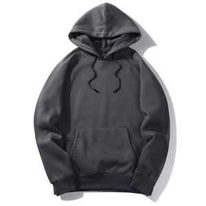 Sweat-shirt à capuche pour homme 100% coton molletonné, couleur unie, avec poche, style décontracté, coupe classique, pour l'automne - Product Image 3