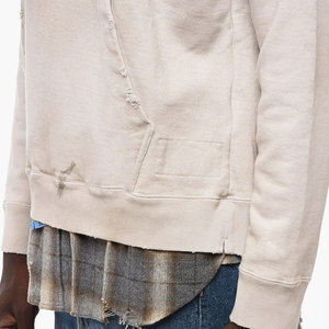 เสื้อฮู้ดดี้คุณภาพสูงแบบทำสีซีดพิเศษ ผ้าฝ้าย 100% เนื้อหนา ทรงไหล่ตก เสื้อฮู้ดดี้คุณภาพเยี่ยมแบบทำสีซีด - Product Image 5