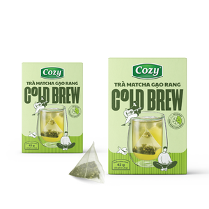 Té Matcha Genmaicha Frío Vietnamita para Exportación en Bolsitas Piramidales con Menos Cafeína, Té Orgánico, Cajas de Embalaje de Malla PLA para Bolsitas de Té - Product Image 1