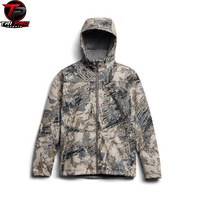 Jaket Softshell Outdoor Premium Custom Print Berkerudung, Tahan Air, Tahan Angin, Bernapas, Performa Tinggi untuk Berburu dan Mendaki Gunung Pria