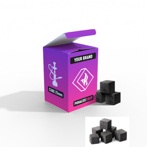 อัดก้อนถ่านมอระกู่ Shisha ธรรมชาติทําจากถ่านกะลามะพร้าวธรรมชาติ 100% OEM ฉลากส่วนตัวคุณภาพระดับพรีเมียมการเผาไหม้ที่ยาวนาน - Product Image 1