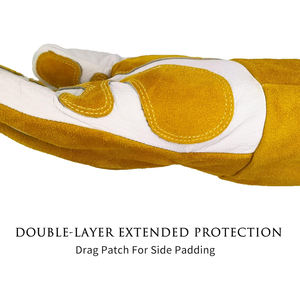 Guantes de Soldadura de Cuero Transpirables y Flexibles con Pantalla Táctil para Uso en Exteriores, Guantes de Seguridad Industrial con Protección Térmica - Product Image 3