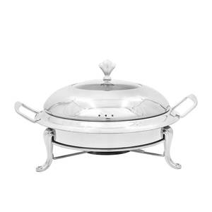 ถาดอุ่นอาหารแบบม้วนปิดด้านบน รุ่นพรีเมียม สีทอง ผลิตจากสแตนเลส พร้อมฝาปิด สำหรับงานจัดเลี้ยง โรงแรม บ้าน ร้านอาหาร - Product Image 1