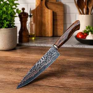 Nueva Edición de Cuchillo de Chef de Acero Damasco Japonés de Lujo con Hoja de 8 Pulgadas, Cuchillo de Cocina para Cortar Carne y BBQ - Product Image 4