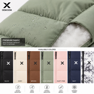 Chaqueta Acolchada de Invierno para Mujer X Sports City, Resistente al Agua y al Viento, con Capucha, Cierre de Cremallera, Multicolor, OEM - Product Image 4