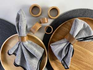 Anillos para Servilletas de Madera, Forma Circular, 4 cm de Diámetro, Decoración Moderna para Mesa, Diseño Duradero para Bodas y Fiestas - Product Image 5