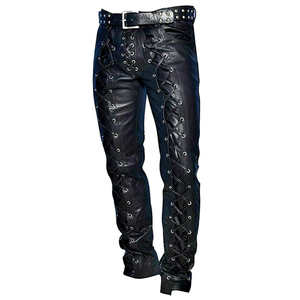 Pantalon en cuir pour homme, style droit, nouvelle collection, haute qualité, design personnalisé - Product Image 1