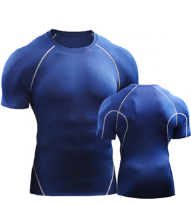 Premium <b>custom</b> <b>compression</b> <b>shirts</b> men athletic <b>design</b> OEM polyester fabric breathable quick dry for gym workout and running - Product Image 1