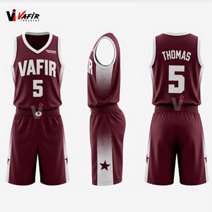Uniforme de Baloncesto Ligero Personalizado, Último Modelo de Camiseta de Baloncesto, Uniforme de Baloncesto Liso y Cómodo en Oferta Ahora vafir - Product Image 6