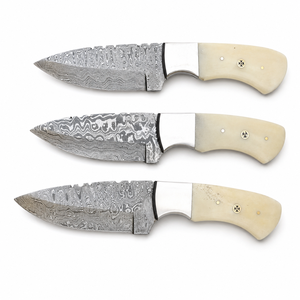 Cuchillo de Desollado Jexmoo DIY OEM Personalizado Hecho a Mano de Acero de Damasco con Mango de Madera Colorido para Camping y Cocina - Product Image 3