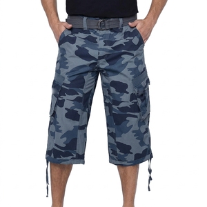 Custom Printed Logo Men's French Terry Cotton <b>3</b>/<b>4</b> Sweat <b>Shorts</b> Oversized Baggy Casual Summer Streetwear Sweat Long Capris <b>Shorts</b> - Product Image 3
