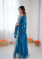 Ensemble Lehenga en Faux Georgette Brodé de Sequins, Qualité Export, Tailles M à 3XL, Modèle Indien Ethnique, Vente en Gros