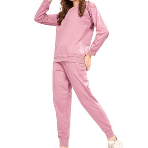 Factory Direct Custom <b>Womens</b> Cotton Fleece <b>Sweat</b> Suit Winter Jogging Tracksuit Set Hoodie <b>Pants</b> Breathable Warm Anti-Pilling - Product Image 1