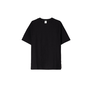 Camiseta de Manga Corta para Hombre, Cuello Redondo, Color Negro, Corte Regular, Informal, de Algodón Jersey, Lisa - Product Image 5