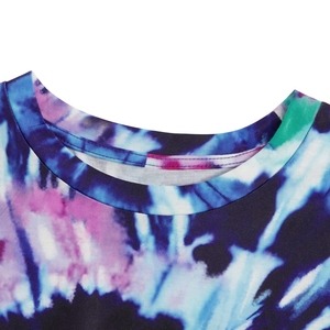 เสื้อยืดแขนสั้นคอกลมผู้ชาย ลายมัดย้อม ดีไซน์เกลียวหลากสี ผ้าออร์แกนิค ทรงปกติ - Product Image 3