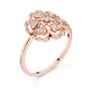 แหวนเพชรทรงกลมมินิมอลสำหรับผู้หญิง ทองคำแท้ 14k เหมาะสำหรับเป็นของขวัญ งานหมั้น วันครบรอบแต่งงาน - Product Image 5