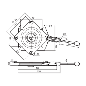 Plaque pivotante en aluminium de haute qualité pour canapé, fauteuil inclinable, meubles, pièces détachées - Product Image 5